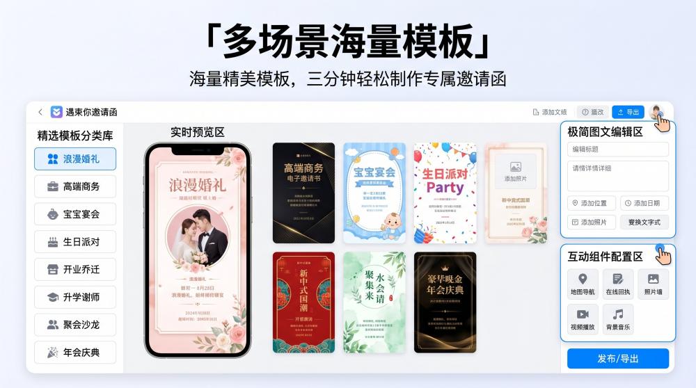 从0到1搞定商业会议H5邀请函：模板、制作、发送全攻略，小白也能快速上手